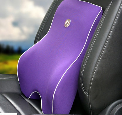 Flag Village Auto Tools Car Memory Cotton Lumbar Suit Pillow Back Pad Waist Car Interior Seat Four Seasons Universal New Slow Rebound