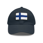Flag Village Finland Flag Hat Cap with Leather Patch