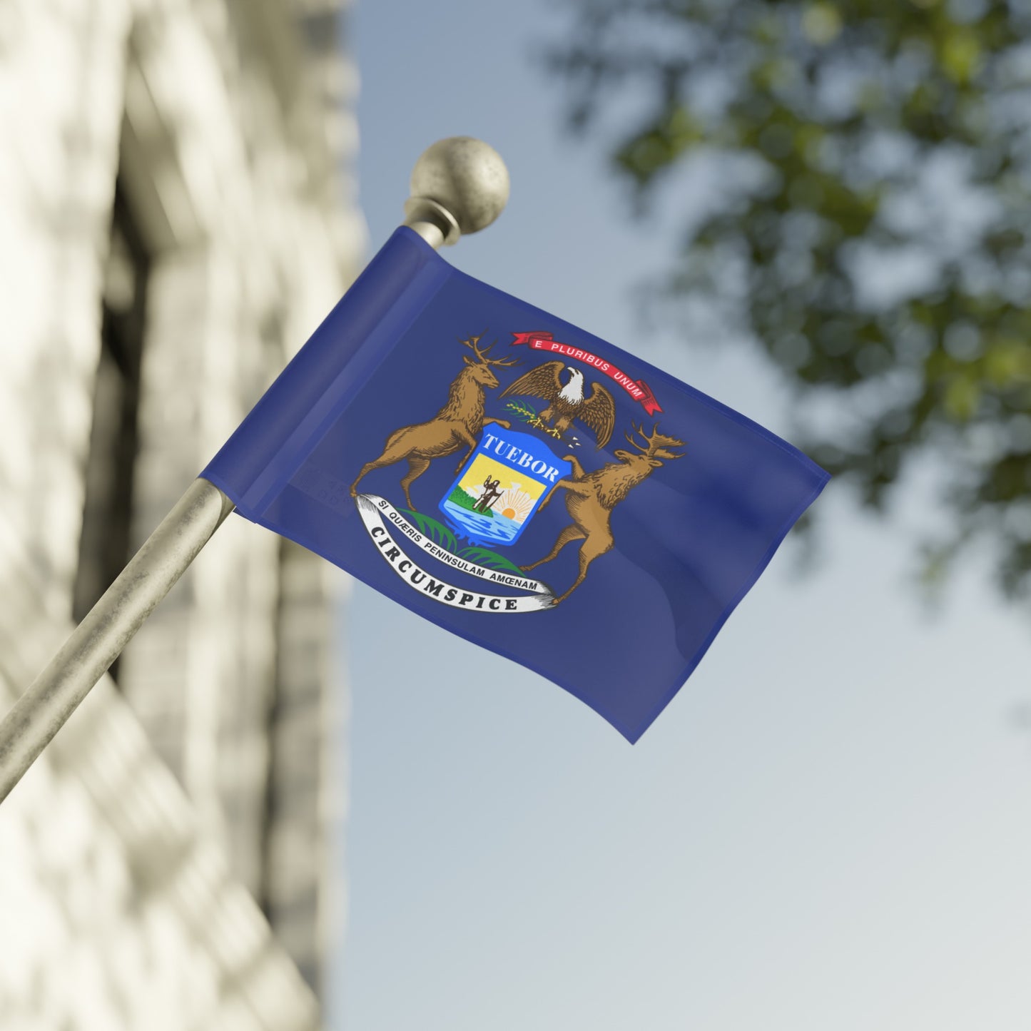 Flag Village USA Michigan State Flag 18" x 12" / 36" x 24" / 60" x 36"