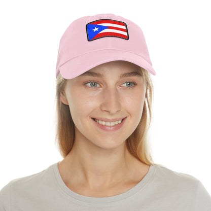 Flag Village USA Puerto Rico State Flag Hat Cap with Leather Patch