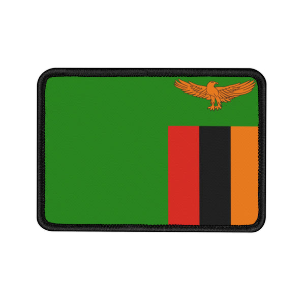 Flag Village Zambia Flag Embroidery Iron-On Patches