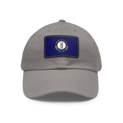 Flag Village USA Kentucky State Flag Hat Cap with Leather Patch