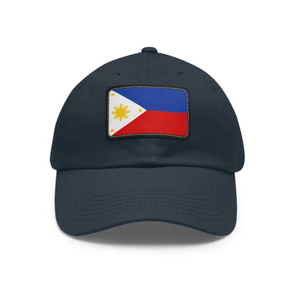 Flag Village Philippines Flag Hat Cap with Leather Patch
