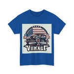 Flag Village USA Vintage Car Flag T-SHIRT Heavy Cotton Tee USA0009