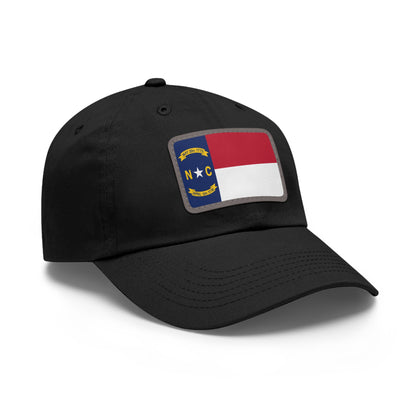 Flag Village USA North Carolina State Flag Hat Cap with Leather Patch
