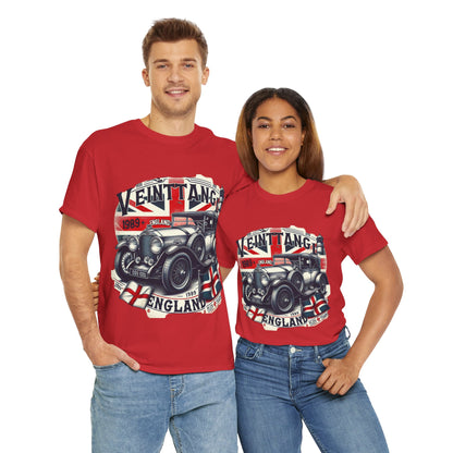 Flag Village UK Vintage Car Flag T-SHIRT Heavy Cotton Tee UK0006