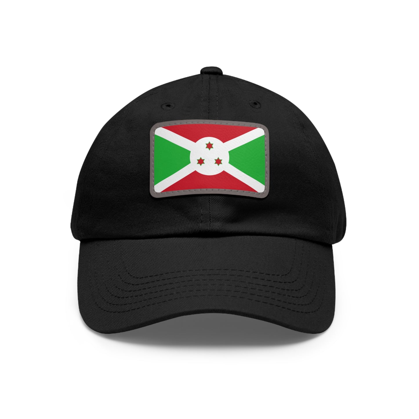 Flag Village Burundi Flag Hat Cap with Leather Patch