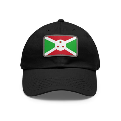 Flag Village Burundi Flag Hat Cap with Leather Patch