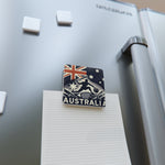Flag Village Australia Flag Sporting Porcelain Magnet, Square AUS0005