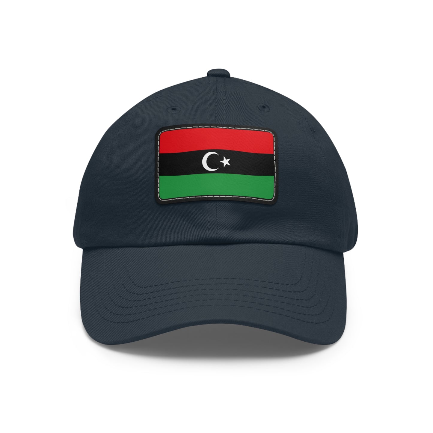 Flag Village Libya Flag Hat Cap with Leather Patch