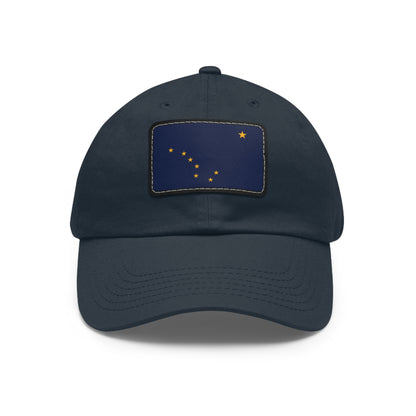Flag Village USA Alaska State Flag Hat Cap with Leather Patch