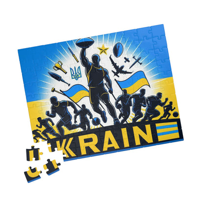 Flag Village Ukraine Sporting Flag Puzzle (110, 252, 520, 1014-piece) UKR0005