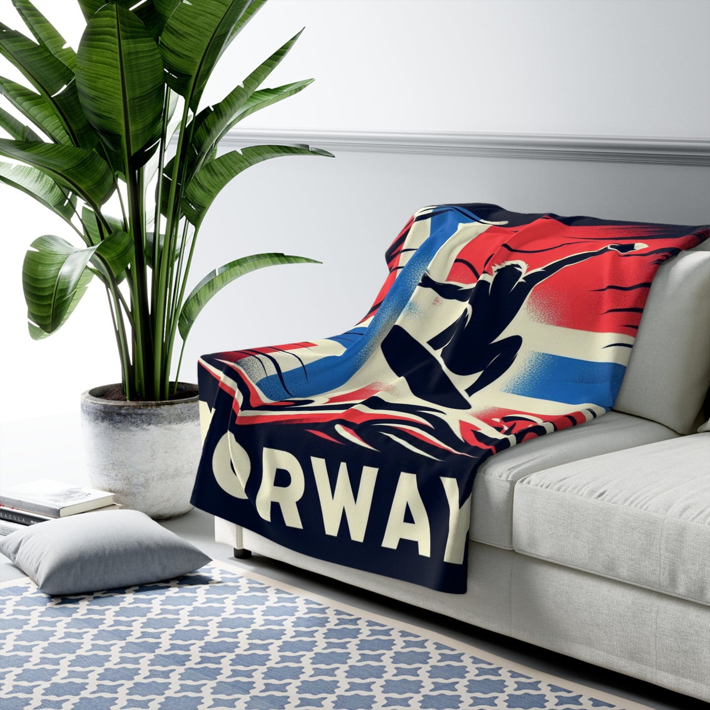Flag Village Norway Sporting Flag Sherpa Fleece Blanket NOR0006