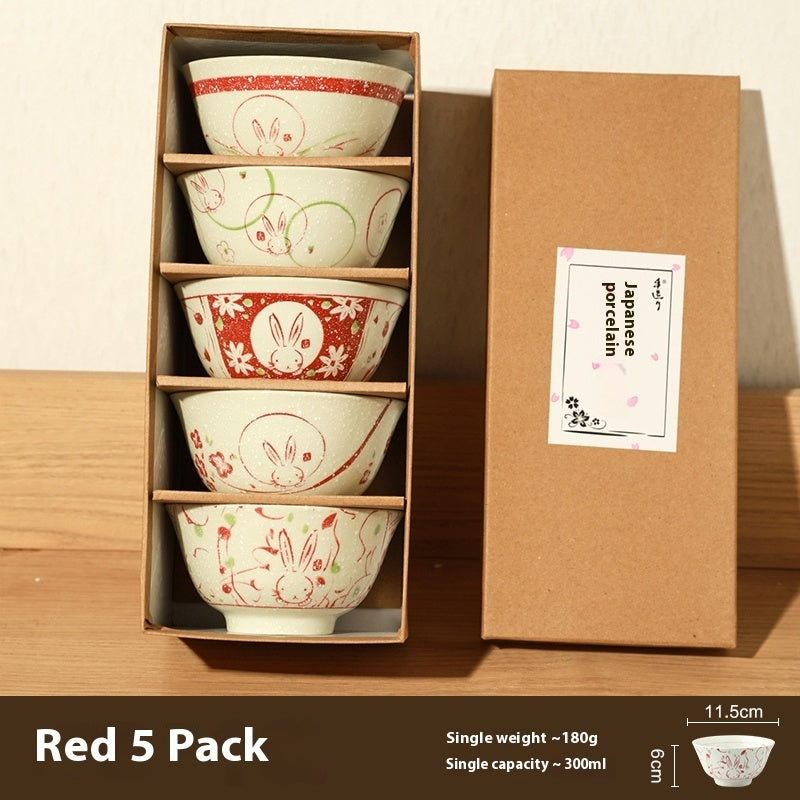 Flag Village Ceramic Bowl Set Housewarming Tableware Suit Gift Box