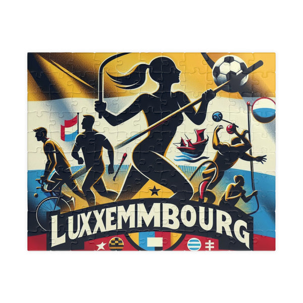 Flag Village Luxembourg Sporting Flag Puzzle (110, 252, 520, 1014-piece) LUX0005