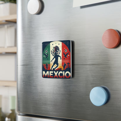 Flag Village MEXICO Flag Sporting Porcelain Magnet, Square MEX0007