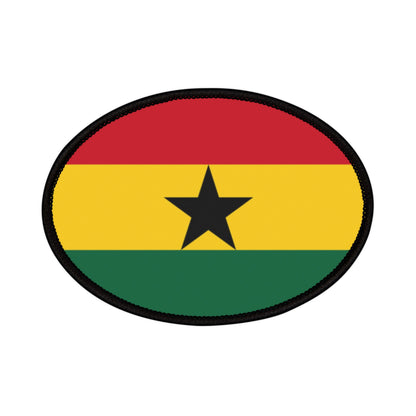 Flag Village Ghana Flag Embroidery Iron-On Patches