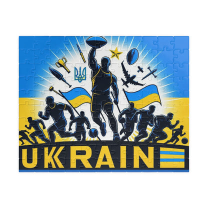 Flag Village Ukraine Sporting Flag Puzzle (110, 252, 520, 1014-piece) UKR0005