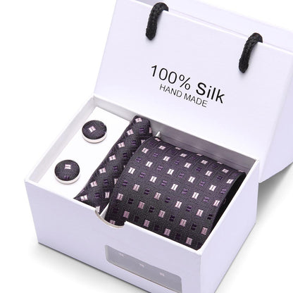Flag Village Men's gift box 5-piece suit business formal wedding tie