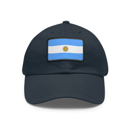 Flag Village Argentina Flag Hat Cap with Leather Patch