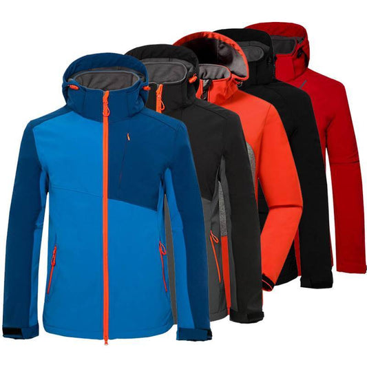 Flag Village Men's outdoor mountaineering storm suit windbreaker soft shell suit