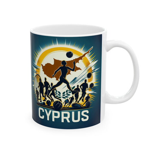Flag Village Cyprus Sporting Flag Ceramic Coffee Mug 11oz FV-MG0189