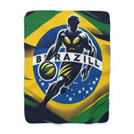Flag Village BRAZIL Sporting Flag Sherpa Fleece Blanket BRA0014