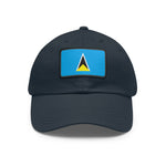 Flag Village Saint Lucia Flag Hat Cap with Leather Patch