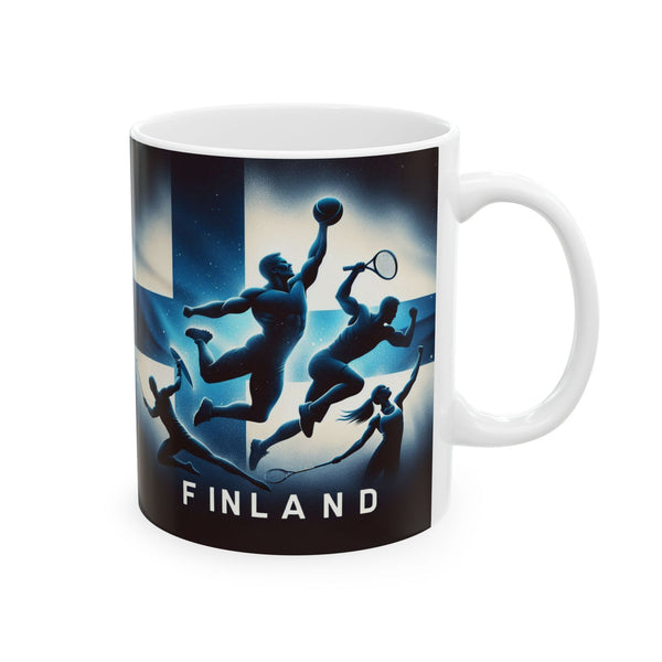 Flag Village Finland Sporting Flag Ceramic Coffee Mug 11oz