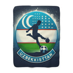 Flag Village Uzbekistan Sporting Flag Sherpa Fleece Blanket UZB0001