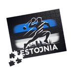 Flag Village Estonia Sporting Flag Jigsaw Puzzle