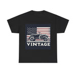 Flag Village USA Vintage Car Flag T-SHIRT Heavy Cotton Tee USA0004