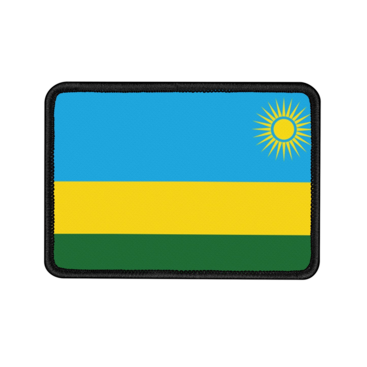 Flag Village Rwanda Flag Embroidery Iron-On Patches