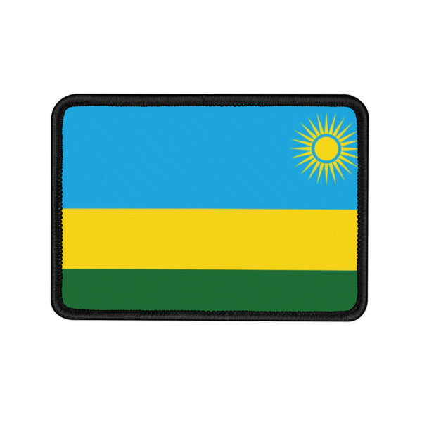 Flag Village Rwanda State Flag Embroidered Iron-On Patch