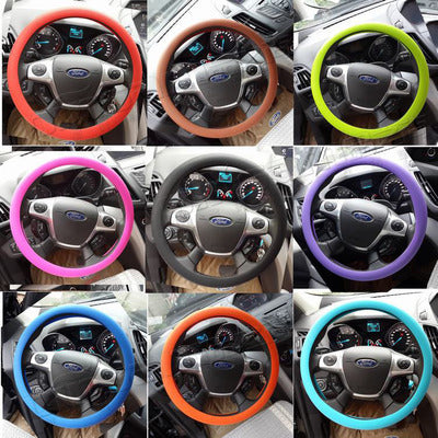 Flag Village Auto Tools Non-slip car silicone steering wheel cover GM silicone steering wheel handle set Steering wheel silicone cover