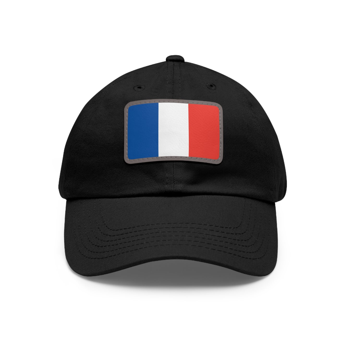Flag Village France Flag Hat Cap with Leather Patch
