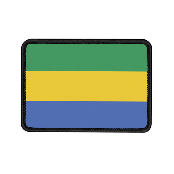 Flag Village Gabon Embroidered Iron-On Patch