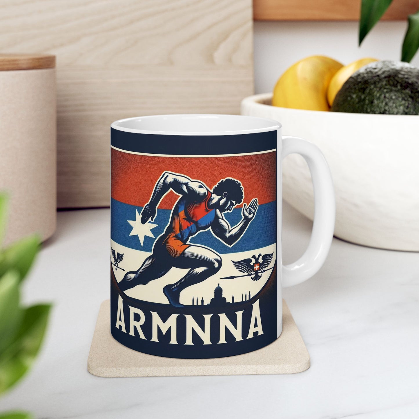 Flag Village Armenia Sporting Flag Ceramic Coffee Mug 11oz FV-MG0209