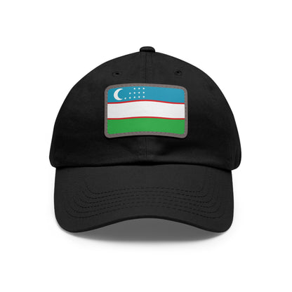Flag Village Uzbekistan Flag Hat Cap with Leather Patch