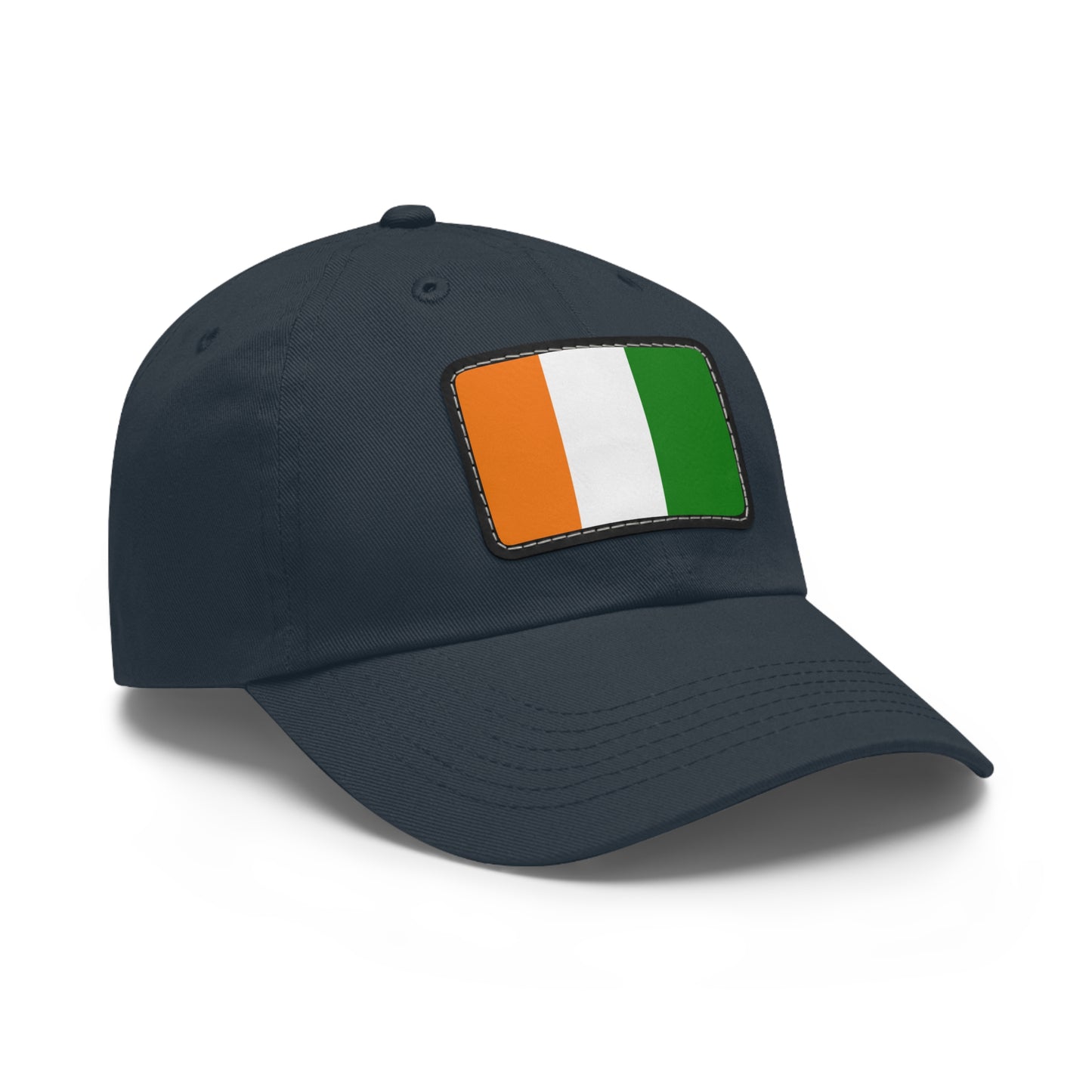 Flag Village Cote D'Ivoire(Ivory Coast) Flag Hat Cap with Leather Patch