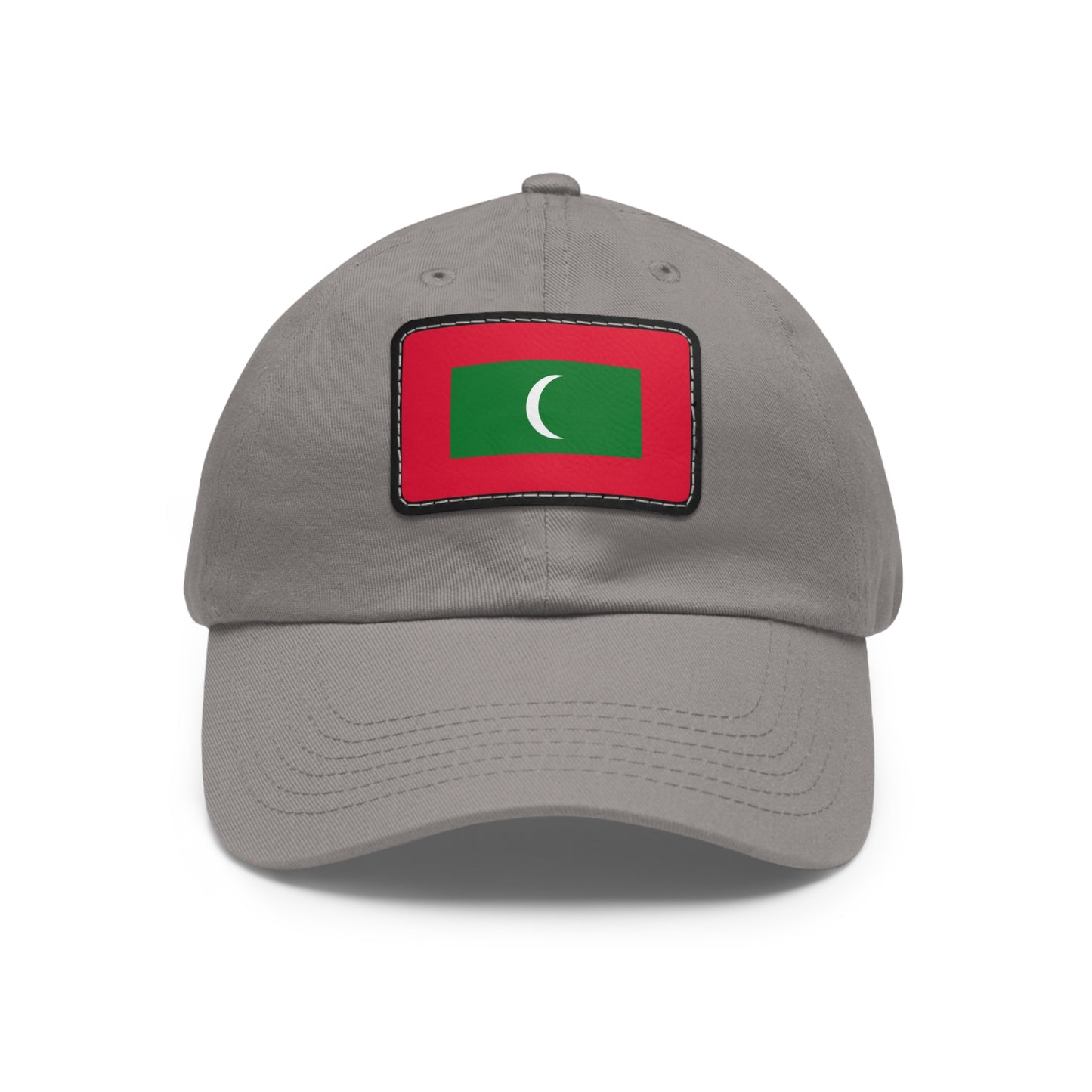 Flag Village Maldives Flag Hat Cap with Leather Patch