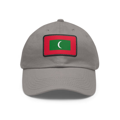Flag Village Maldives Flag Hat Cap with Leather Patch