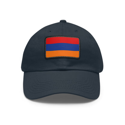 Flag Village Armenia Flag Hat Cap with Leather Patch