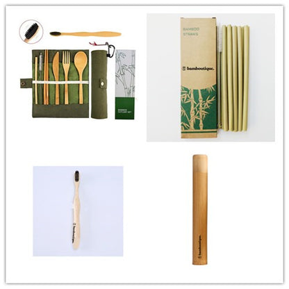 Flag Village Bamboo portable tableware gift box 11pcs set