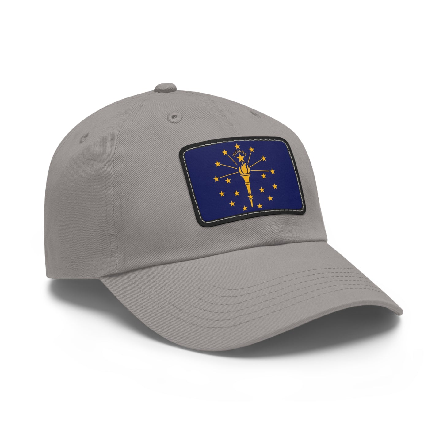 Flag Village USA Indiana State Flag Hat Cap with Leather Patch