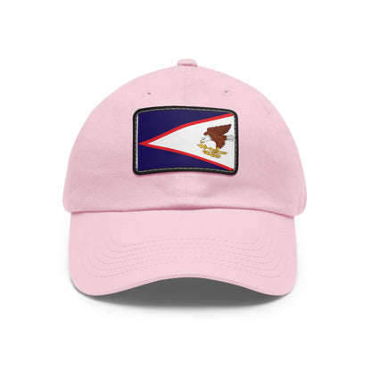 Flag Village American Samoa Flag Hat Cap with Leather Patch