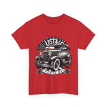 Flag Village USA Vintage Car Flag T-SHIRT Heavy Cotton Tee USA0011