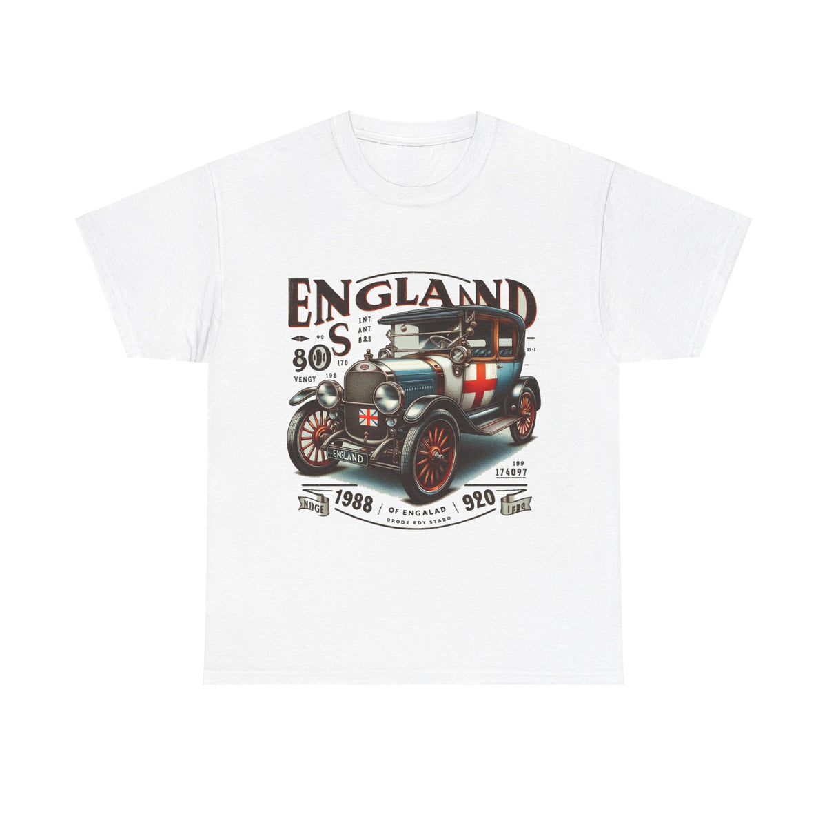 Flag Village UK Vintage Car Flag T-SHIRT Heavy Cotton Tee UK0022