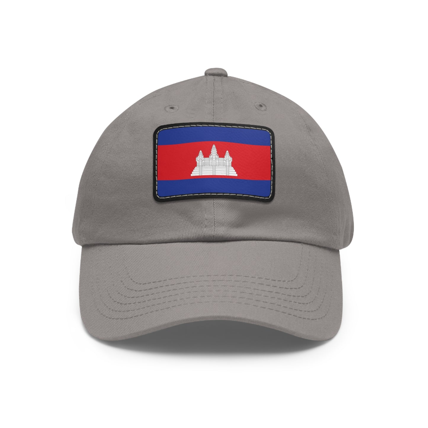 Flag Village Cambodia Flag Hat Cap with Leather Patch
