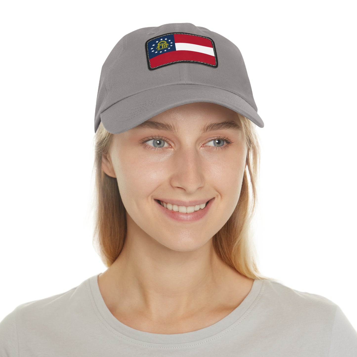Flag Village USA Georgia State Flag Hat Cap with Leather Patch